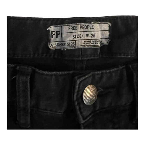 Free People Dotted Ikat Chevron Black Jeans Size 26 - Picture 8 of 9